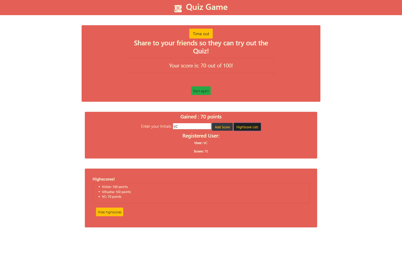 Quiz Game